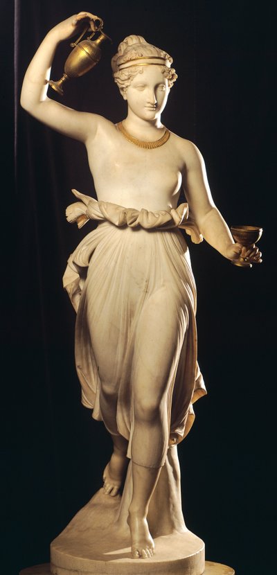 Hebe af Antonio Canova (1757-1822), marmorstatue af Antonio Canova