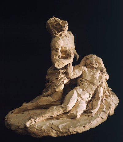 Lamentation of Christ af Antonio Canova (1757-1822), model i ler, detaljer af Antonio Canova