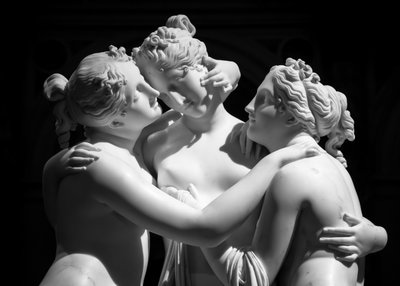 Milano, Italien - juni 2020: Antonio Canovas statue De tre gratier (Le tre Grazie)...., 2019 (foto) af Antonio Canova