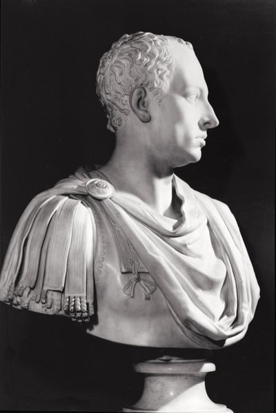 Portrætbuste af Frans I (1708-65), den hellige romerske kejser (marmor) af Antonio Canova