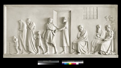 Sokrates forlader sin familie, 1787-1790 (gips) af Antonio Canova