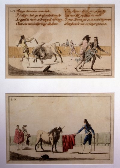 Tyrefægtningsscenen af Antonio Carnicero