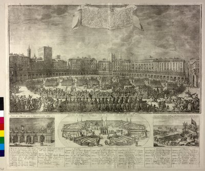 Illustration af festligheder af Antonio Cioci or Ciocchi