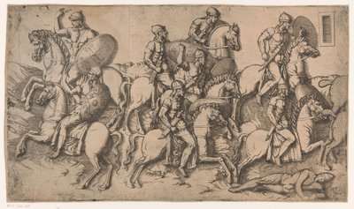 Scene fra Dacian Wars af Antonio Fantuzzi (circle of)