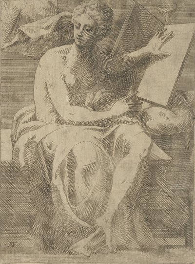 En sibylle, 1540-45. af Antonio Fantuzzi