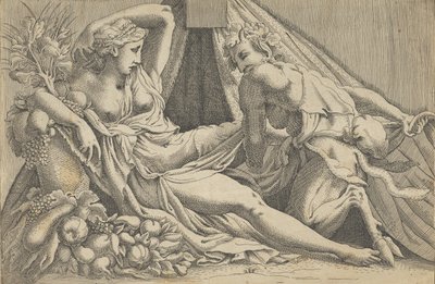 Jupiter og Antiope, 1540-45. af Antonio Fantuzzi