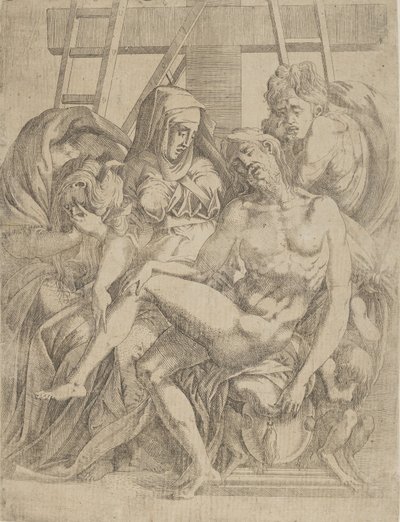 Pieta, 1540-45. af Antonio Fantuzzi