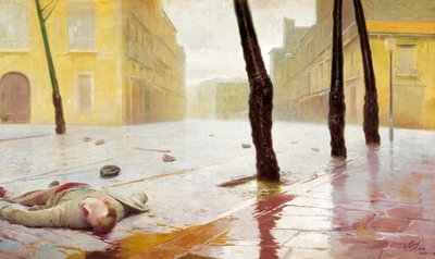 Efter kampen. Maleri af Antonio Fillol (1870-1930) af Antonio Fillol