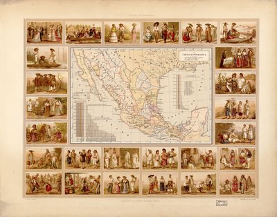 Malerisk og historisk atlas over De Forenede Mexicanske Stater. LOC 2008621671-5 af Antonio García Cubas