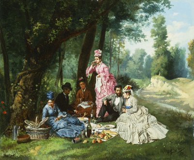 Picnic, 1874 af Antonio Garcia Mencia