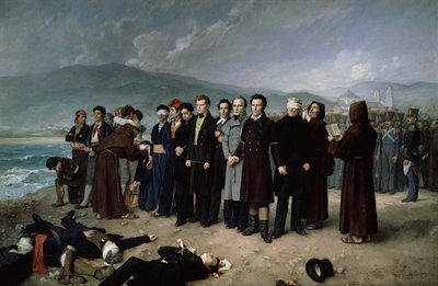 Henrettelsen af Torrijos og hans ledsagere på Malagas strand af Antonio Gisbert