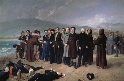 Henrettelsen af Torrijos og hans ledsagere på Malagas strand af Antonio Gisbert