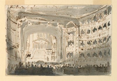 Interiør af teater i Brescia af Antonio Giuseppe Basoli