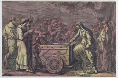 Lucius Albinius redder de vestalske jomfruer af Antonio Giuseppe Basoli