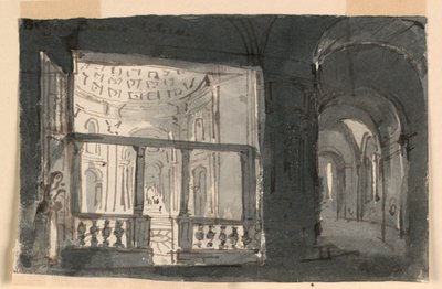 Den gamle katedral i Brescia af Antonio Giuseppe Basoli