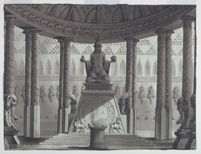 Scenedesign, Orientalsk tempel af Antonio Giuseppe Basoli