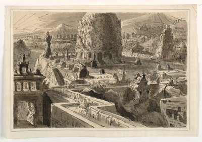 Scenedesign, Oriental Town af Antonio Giuseppe Basoli