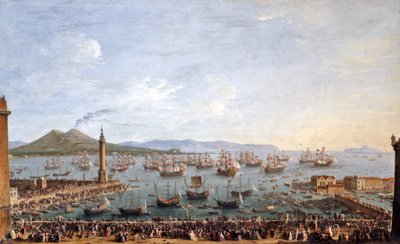 Afgang af Charles III, konge af Spanien og Napoli fra Napoli 1759. af Antonio Joli