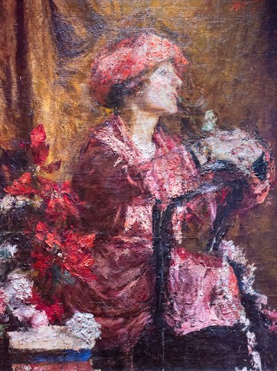 Enrica i lilla af Antonio Mancini