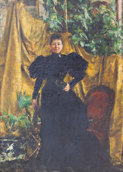 Portræt af Signora Pantaleoni af Antonio Mancini