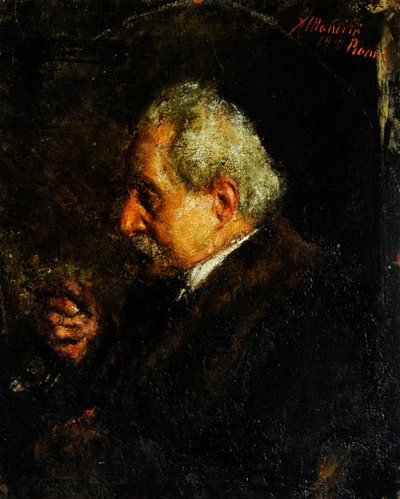 Portræt af kunstnerens far af Antonio Mancini