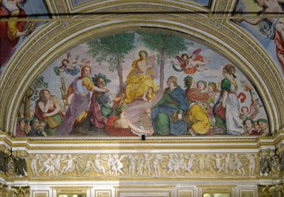 Spejlsalen, Apollo og muserne (fresco) af Antonio Maria Viani