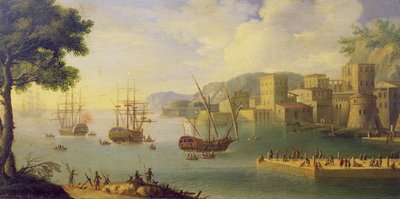 Havnen i Leghorn af Antonio Maria Viani
