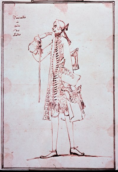 Portræt af Carlo Broschi kaldet Farinelli (1705-1782) Italiensk castrato (castrat) Tegnefilm af Anton Maria Zanetti (1680-1767). 1700-tallet. Privat samling. af Antonio Maria Zanetti
