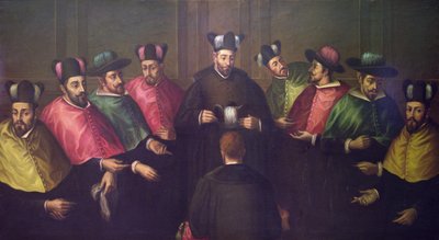 Placering af doktorgraden Biretta (olie på lærred) af Antonio Martinez Anaya