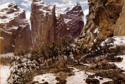 Roncesvalles (eller Roncesvalles på spansk). Landskab i det nordlige Spanien. Maleri af Antoni MUNOZ i DEGRAIN (1841-1924), slutningen af det 19. århundrede. Olie på lærred. Spanien, Valencia, Museo de Bellas Artes San Pio V. af Antonio Munoz Degrain
