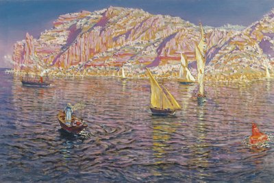 Udsigt over Palma de Mallorca-bugten - Munoz Degrain, Antonio (1840-1924) - ca. 1905 - Olie på lærred - 89x133,5 - Carmen Thyssen Museum, Malaga af Antonio Munoz Degrain