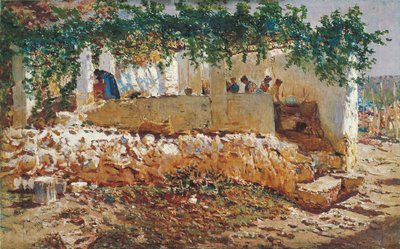Washerwomen - Munoz Degrain, Antonio (1840-1924) - 1903 - Olie på lærred - 62x98 - Museo Carmen Thyssen, Malaga af Antonio Munoz Degrain