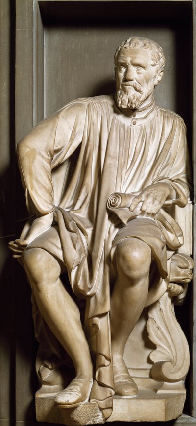 Portræt af billedhuggeren, maleren og arkitekten Michelangelo Buonarroti dit Michelangelo af Antonio Novelli