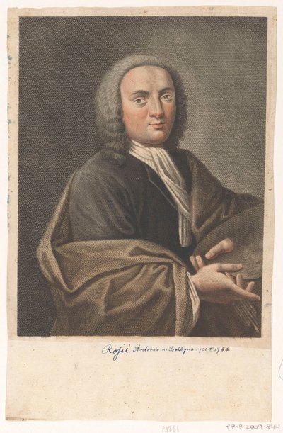 Portræt af kunstneren Antonio Rossi af Antonio Pazzi