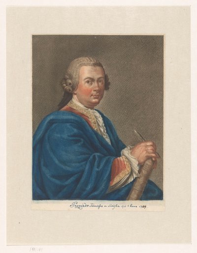 Portræt af kunstneren Francisco Preciado de la Vega Portrætter af kunstnere af Antonio Pazzi