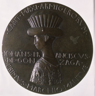 Portrætmedalje af Gianfrancesco Gonzaga (13945-1444) 1446-8 (bronze) (for bagsiden se 96844) af Antonio Pisanello