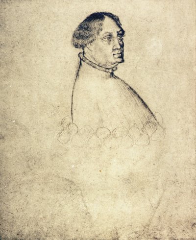 Portræt af Giangaleazzo Visconti (1351-1402) (kridt på papir) af Antonio Pisanello