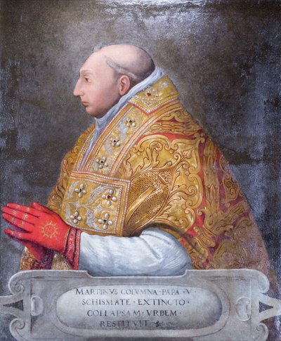 Portræt af pave Martin V Colonna af Antonio Pisanello