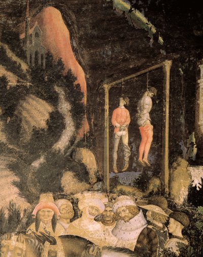 The Hanged Men, detalje fra St. George and the Princess af Antonio Pisanello