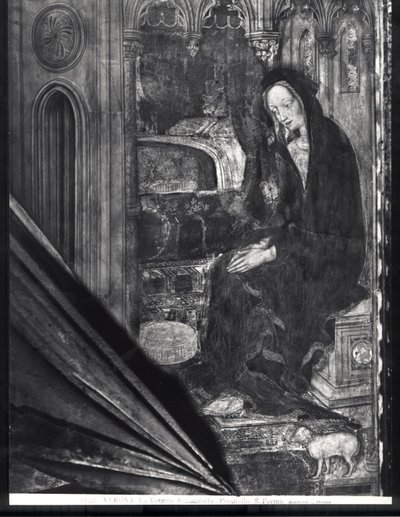 Jomfru Maria, detalje fra bebudelsen af Antonio Pisanello