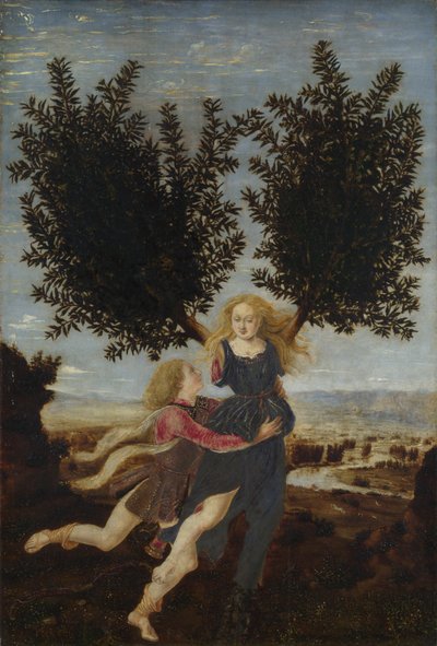 Apollo og Daphne, ca. 1470-1480 af Antonio Pollaiuolo