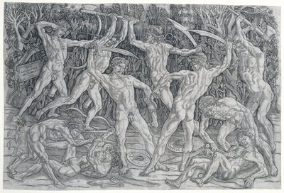 Battle of the Nudes Slaget om de nøgne mænd Sværdmændene af Antonio Pollaiuolo