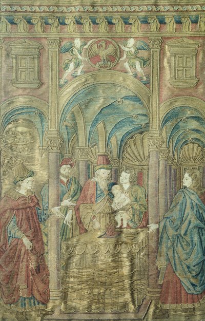 Johannes Døberens omskæring af Antonio del Pollaiuolo (ca. 1431-1498), broderede dragter af Antonio Pollaiuolo