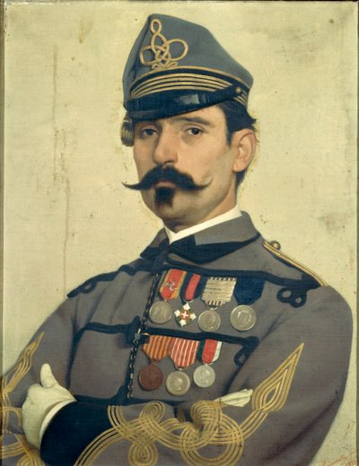 Portræt af Giovanni Maria Damiani iført Garibaldis hæruniform, af Antonio Puccinelli af Antonio Puccinelli