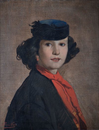 Portræt af Nerina Badioli, ca 1866. af Antonio Puccinelli