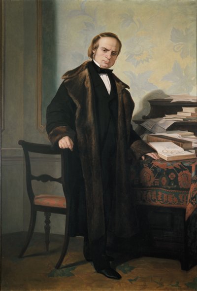 Portræt af Vincenzo Gioberti, italiensk filosof, patriot og politiker (olie på lærred) af Antonio Puccinelli