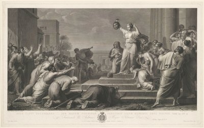 Judith viser hovedet af Holofernes til folket af Antonio Ricciani