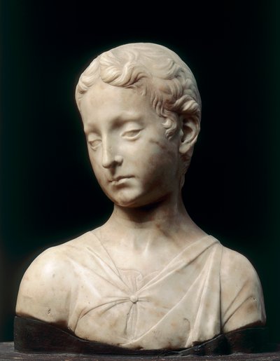 Buste af en ung dreng (marmor) af Antonio Rossellino