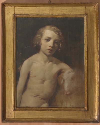 San Giovannino (Infant St. John) (olie på lærred) af Antonio Simonazzi