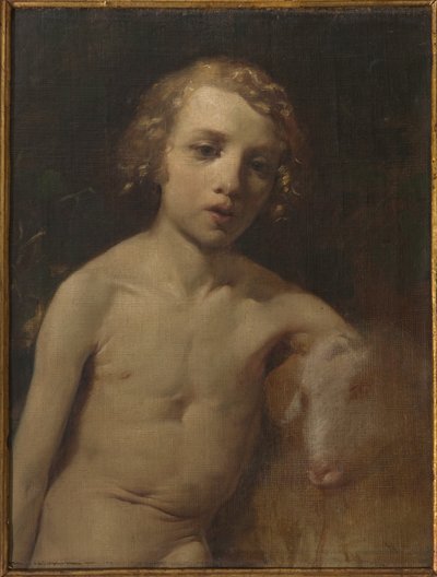 San Giovannino (Infant St. John) (olie på lærred) af Antonio Simonazzi